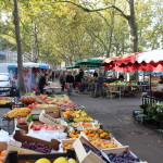 Morning market by our flat