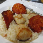 Scallops & rice