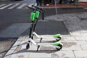 Alternate transportation - electric scooters for rent by the hour