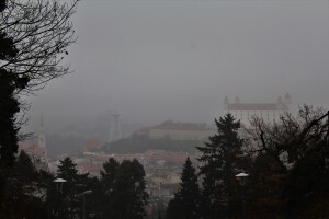 Bratislava in the fog