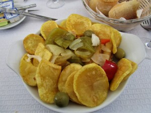 Fish & Chips & Peppers & Onions & Olives