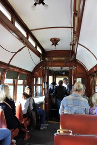 trolley with two-way seats